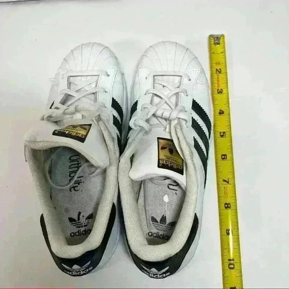 ADDIAS Unisex Kid’s Superstar White Black Stripe Sz 3 School Preppy Classic - Picture 7 of 11